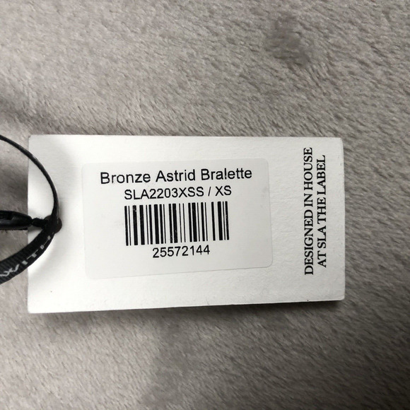 NWT SLA The Label Astrid Bralette Sz XS Bronze Metallic Sparkly NEW - Picture 6 of 10